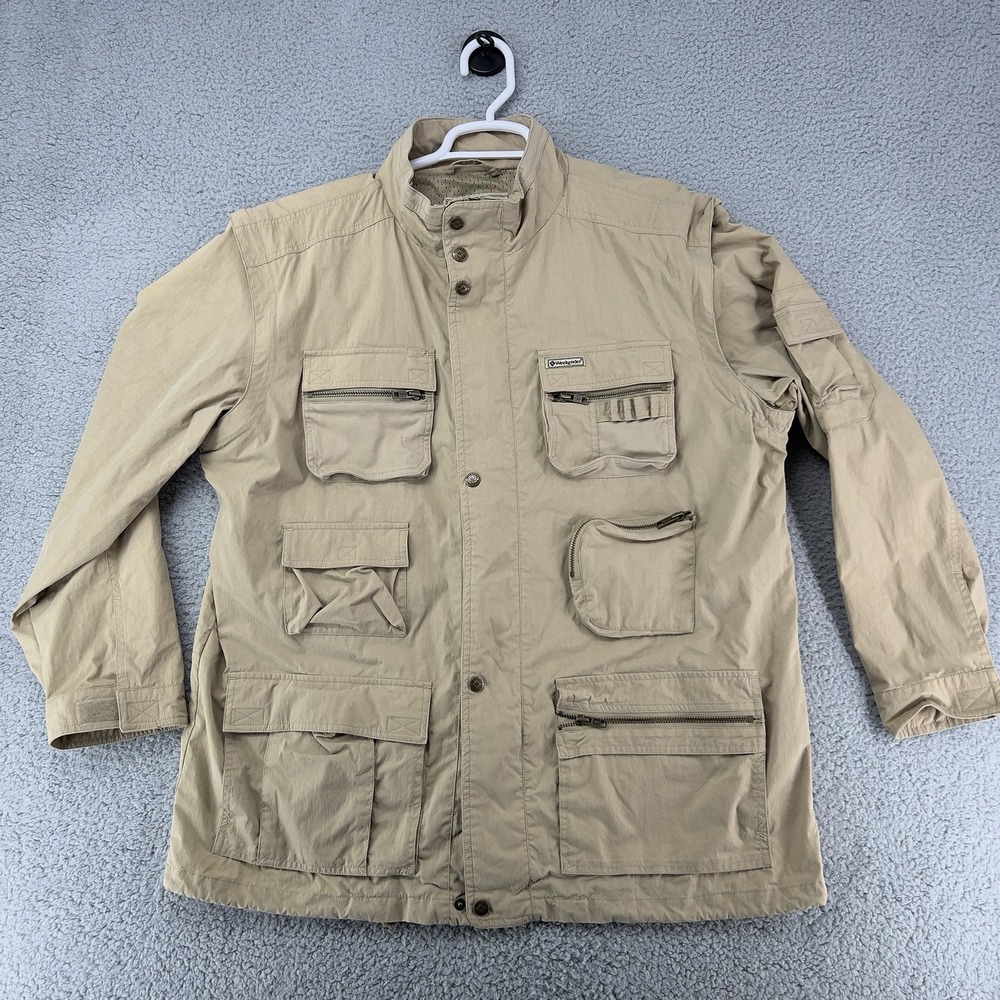 Weekender Traveler MENS L  Beige Travel Shirt Vest Convertible Correspondent‎